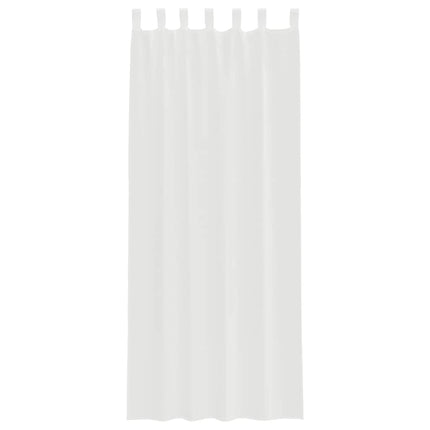 Voile gardiner med öglor 2 st vit 140x260 cm