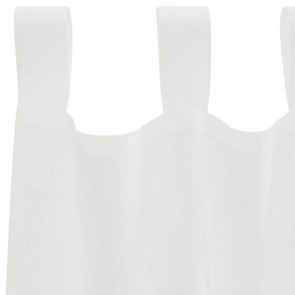 Voile gardiner med öglor 2 st vit 140x260 cm