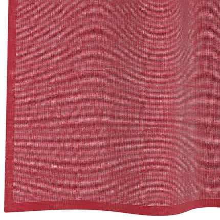 Voile gardiner med öglor 2 st vinröd 140x140 cm