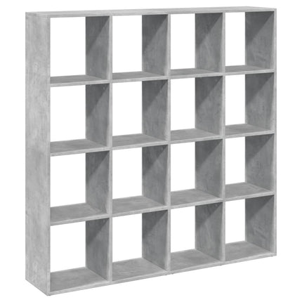 Bokskåp betonggrå 137,5x29x137,5 cm spånskiva