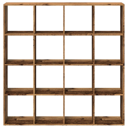 Bokhylla gammalt trä 137,5x29x137,5 cm konstruerat trä