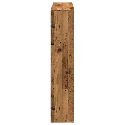 Bokhylla gammalt trä 137,5x29x137,5 cm konstruerat trä