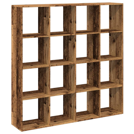 Bokhylla gammalt trä 137,5x29x137,5 cm konstruerat trä