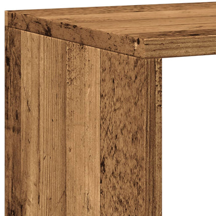 Bokhylla gammalt trä 137,5x29x137,5 cm konstruerat trä