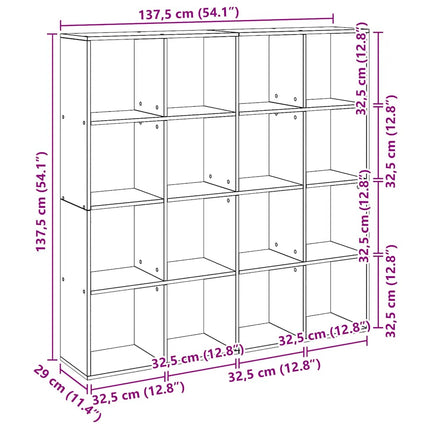 Bokhylla ek 102x29x143 cm konstruerat trä