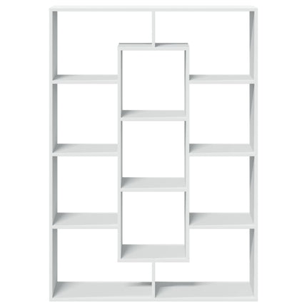 Bokhylla vit 102x29x143 cm konstruerat trä