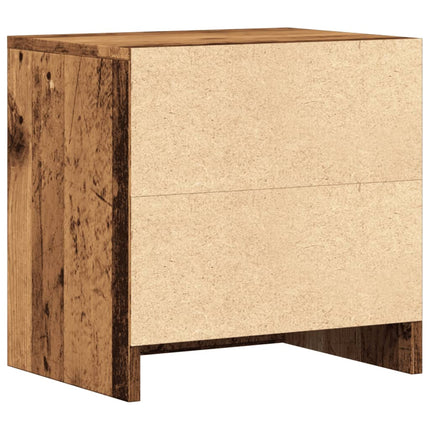 Sängbord vittrat trä 40x30x40 cm konstruerat trä