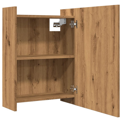 Spegelskåp för badrum artisan ek 62,5x20,5x64cm konstruerat trä