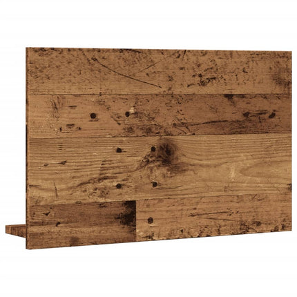 Spegelskåp för badrum åldrat trä 60x11x37 cm konstruerat trä