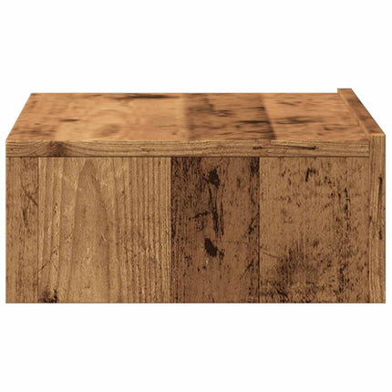 Tv-bänk med LED-belysning åldrat trä 60x35x15,5 cm