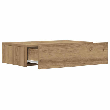 Tv-bänk med LED-belysning artisan ek 60x35x15,5 cm
