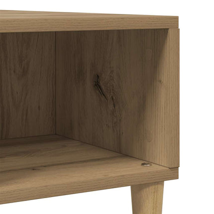 Soffbord artisan ek 60x60x30 cm konstruerat trä