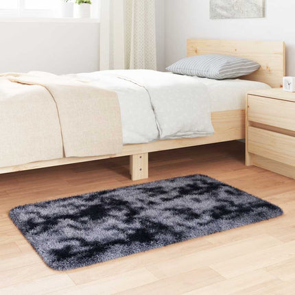 Ryamatta med lång lugg NAVARRA mörkgrå 60x100 cm polyester