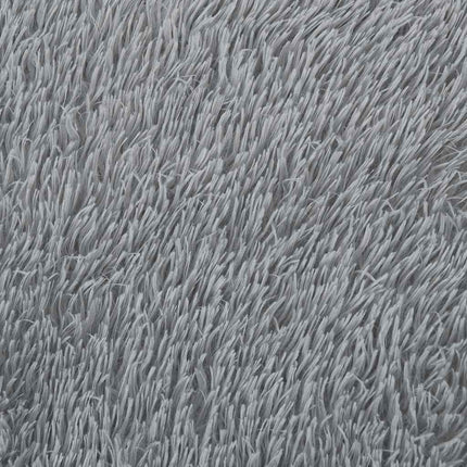 Ryamatta med lång lugg NAVARRA ljusgrå 60x100 cm polyester