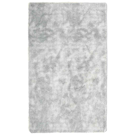 Ryamatta med lång lugg NAVARRA silvergrå 60x100 cm polyester