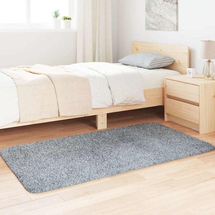 Ryamatta med lång lugg NAVARRA ljusgrå 80x150 cm polyester