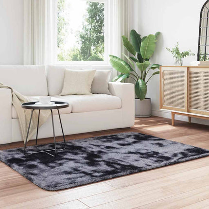Ryamatta med lång lugg NAVARRA mörkgrå 120x170 cm polyester