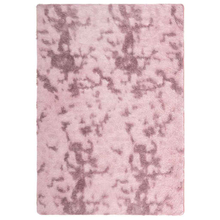 Ryamatta med lång lugg NAVARRA dammig rosa 120x170 cm polyester