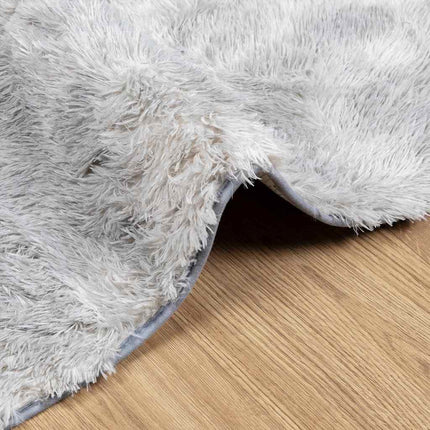Ryamatta med lång lugg NAVARRA silvergrå 120x170 cm polyester
