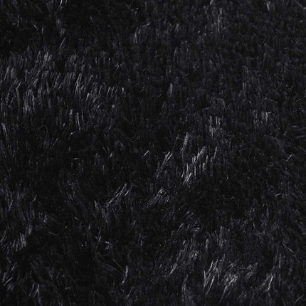 Ryamatta med lång lugg NAVARRA svart 130x200 cm polyester