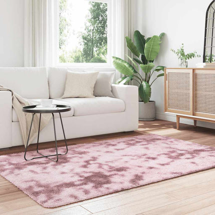 Ryamatta med lång lugg NAVARRA dammig rosa 130x200 cm polyester