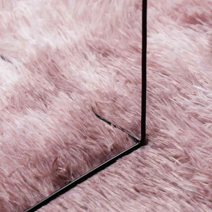 Ryamatta med lång lugg NAVARRA dammig rosa 130x200 cm polyester