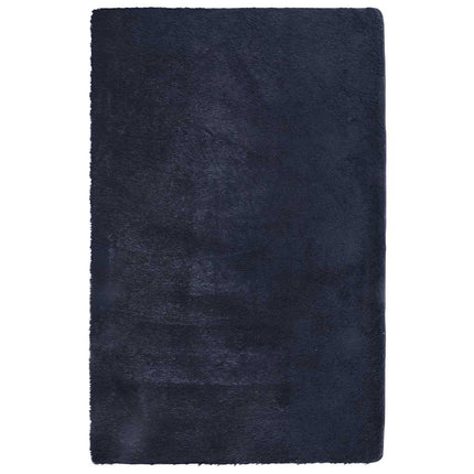 Ryamatta med lång lugg NAVARRA marinblå 130x200 cm polyester