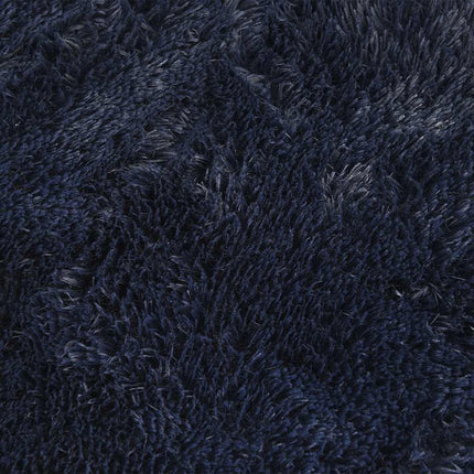 Ryamatta med lång lugg NAVARRA marinblå 130x200 cm polyester