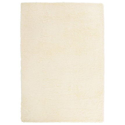 Ryamatta med lång lugg NAVARRA gräddvit 160x230 cm polyester