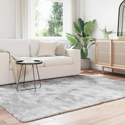 Ryamatta med lång lugg NAVARRA silvergrå 160x230 cm polyester