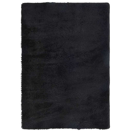 Ryamatta med lång lugg NAVARRA svart 200x290 cm polyester