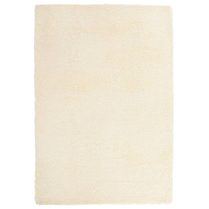Ryamatta med lång lugg NAVARRA gräddvit 200x290 cm polyester