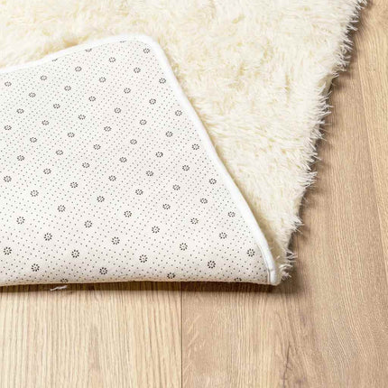 Ryamatta med lång lugg NAVARRA gräddvit 200x290 cm polyester