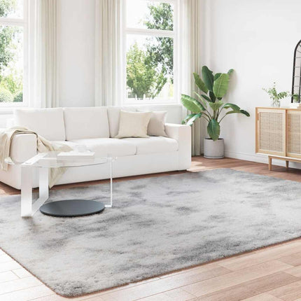 Ryamatta med lång lugg NAVARRA silvergrå 240x340 cm polyester