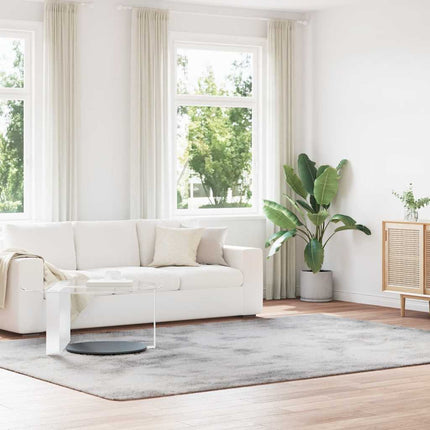 Ryamatta med lång lugg NAVARRA silvergrå 240x340 cm polyester