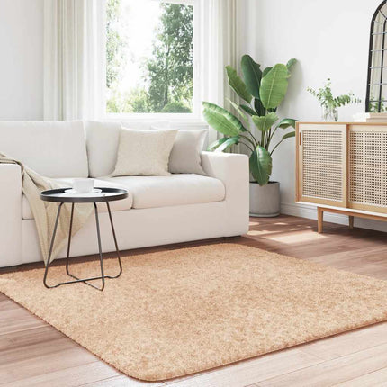 Ryamatta med lång lugg NAVARRA beige 160x160 cm polyester