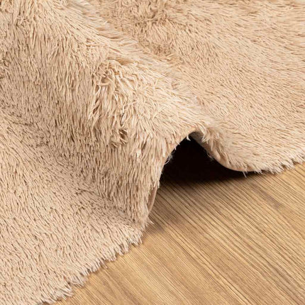 Ryamatta med lång lugg NAVARRA beige 200x200 cm polyester