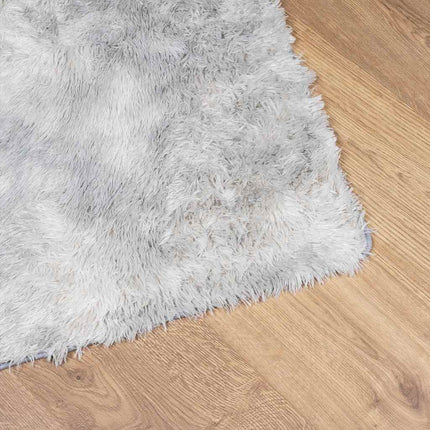 Ryamatta med lång lugg NAVARRA silvergrå 240x240 cm polyester