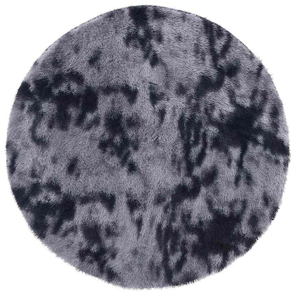 Ryamatta med lång lugg NAVARRA mörkgrå 100x100 cm polyester