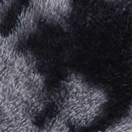 Ryamatta med lång lugg NAVARRA mörkgrå 100x100 cm polyester