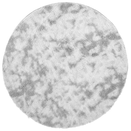 Ryamatta med lång lugg NAVARRA silvergrå 100x100 cm polyester