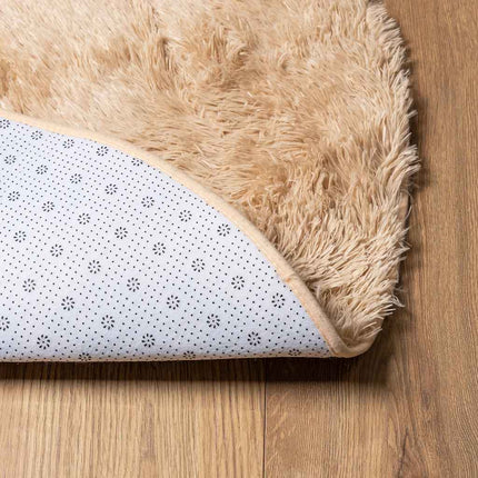 Ryamatta med lång lugg NAVARRA beige 120x120 cm polyester
