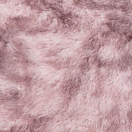 Ryamatta med lång lugg NAVARRA dammig rosa 120x120 cm polyester