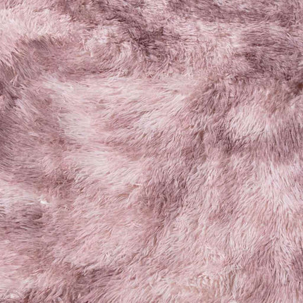 Ryamatta med lång lugg NAVARRA dammig rosa 160x160 cm polyester