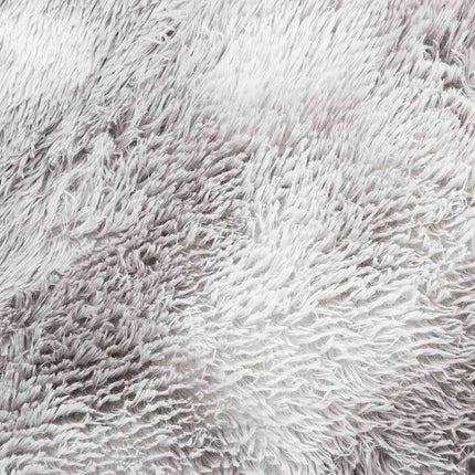 Ryamatta med lång lugg NAVARRA silvergrå 240x240 cm polyester