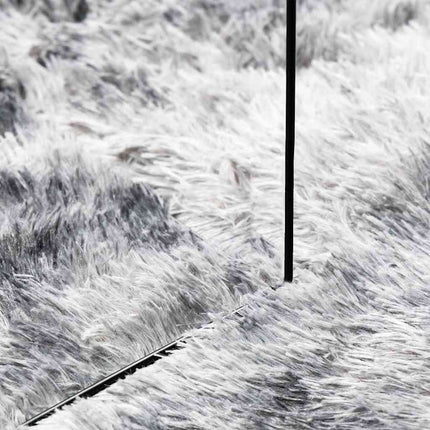 Ryamatta med lång lugg NAVARRA silvergrå 300x200 cm polyester
