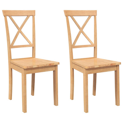 Matstolar 2 St Massivt Trä Gummi