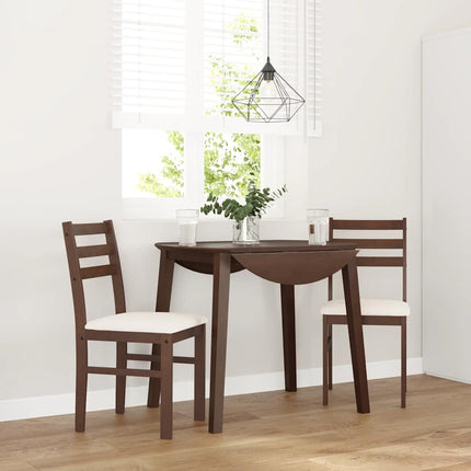 Matstolar 2 St Vitt Massivt Trä Gummi