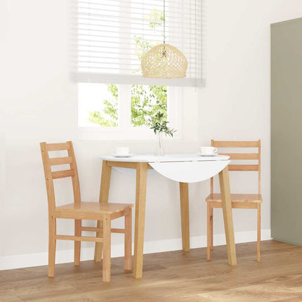 Matstolar 2 St Vitt Massivt Trä Gummi