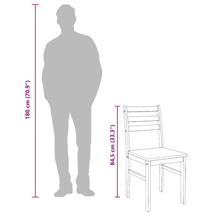 Matstolar 2 St Vitt Massivt Trä Gummi